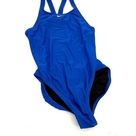 Nike Women's Blue Fastback One Piece Swimwear Size 10 / 36 - Picture 1 of 5
